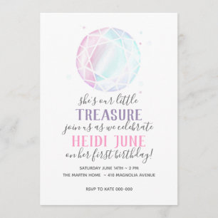 Convite da jóia do diamante