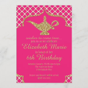 Convite da lâmpada dos génios