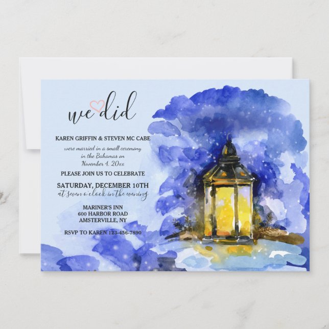 Convite da Lanterna de Inverno (Frente)