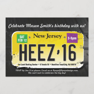 Convite da licença de New-jersey do aniversário do