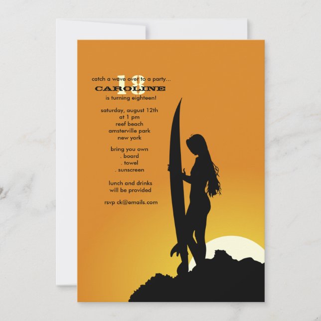 Convite da manhã do surfista (Frente)