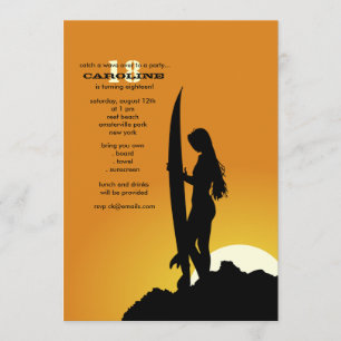 Convite da manhã do surfista