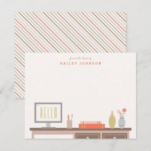 Convite Da mesa dos artigos de papelaria - tomate