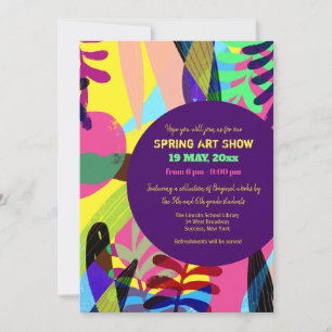 Convite da mostra de arte do verão