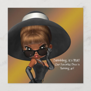 Convite Da mulher favorita da diva do divertimento partido