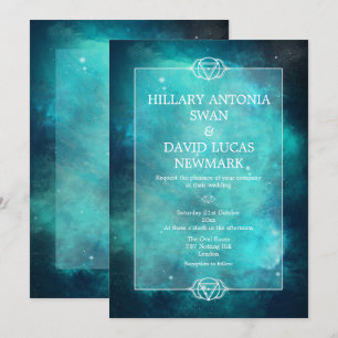 Convite da nebulosa da cerceta e do casamento de