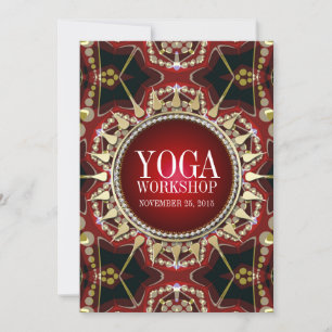 Convite da oficina da ioga do brilho de Sun da