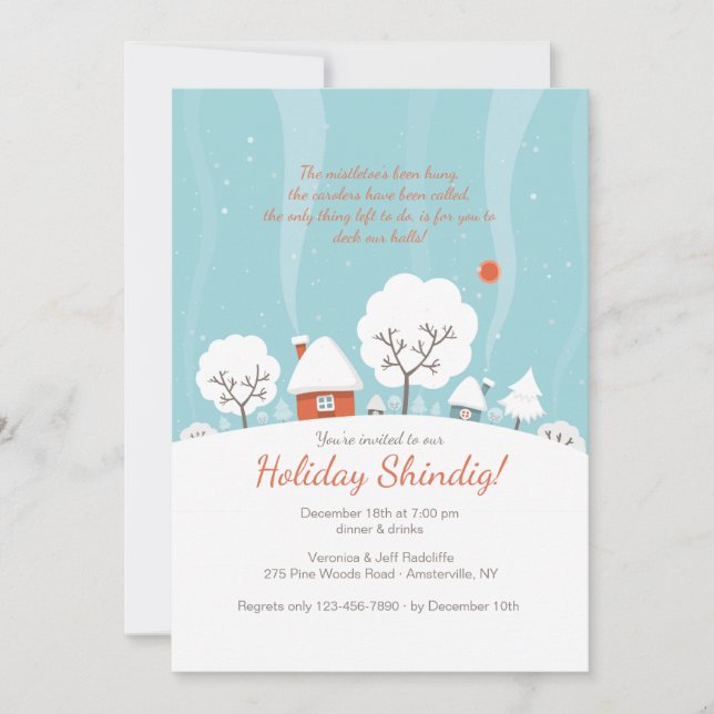 Convite da paisagem do inverno (Frente)