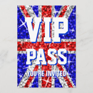 Convite da PASSAGEM do Reino Unido "VIP" do Glitz