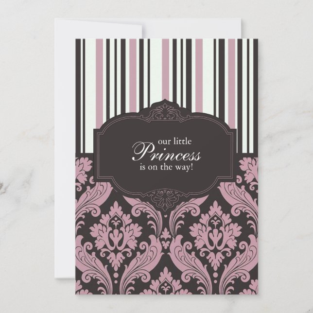 Convite da princesa chá de fraldas (Frente)