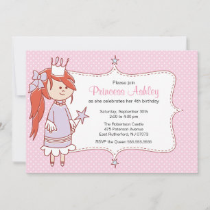 Convite da Princesa - Rosa