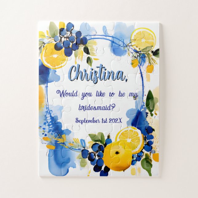 convite da quebra-cabeça bridesmaid (Vertical)