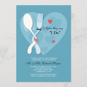 Convite da refeição matinal do casamento do carg
