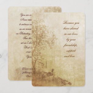 Convite da renovação do voto do faisão do outon