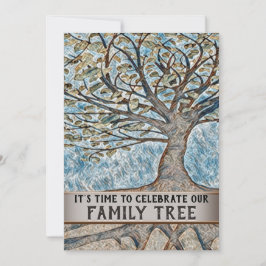 Convite da reunião da árvore genealógica