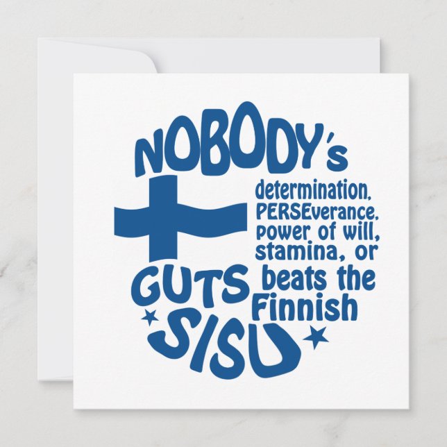 Convite da SISU finlandesa - personalize! (Frente)