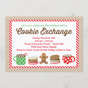 Convite da troca do biscoito do Natal