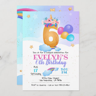 Convite da Unicórn, Aniversário do 6 da Unicórn