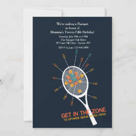 Convite da zona do saque do tênis