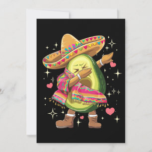 Convite Dabbing Avocado Cinco De Mayo Engraçado Mexicano P