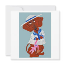 Dachshund em Terno de Marinheiro
