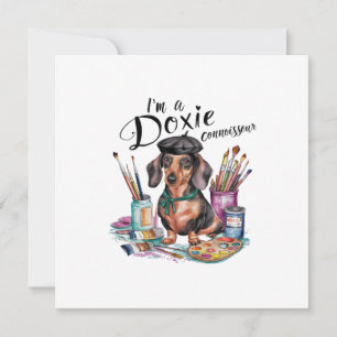 Convite Dachshund Sou um Connoisseur de Doxie