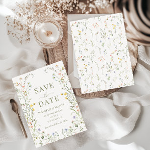 Convite Dacil Delicar Floral Wildflower Save Date
