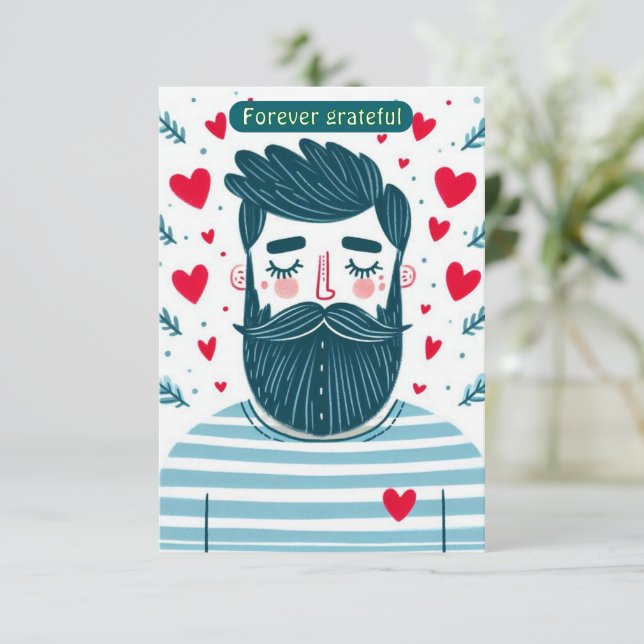 Convite Dad, I'm so grateful (Em pé/Frente)