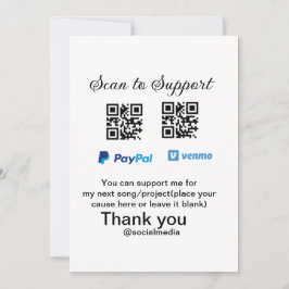 Convite Dádiva virtual jar q r código doação de moeda PayP