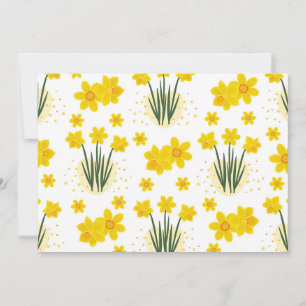 Convite Daffodils brilhantes, padrão perfeito