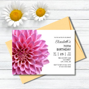 Convite Dahlia Floral 70 Aniversário