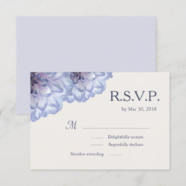 Convite Dahlia flores lilac marfim casamento floral RSVP