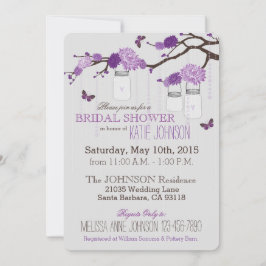 Convite Dahlia Flower Branch Modern Chá de panela