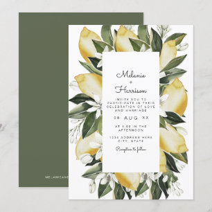 Convite Dahlia - Jardim de Frutas Tropical de Lemon Citrus