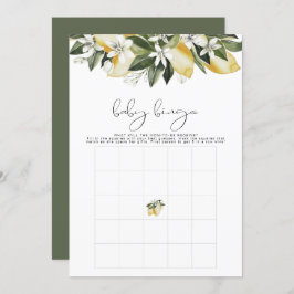 Convite DAHLIA Lemon Citrus Fruta Chá de fraldas Bingo Gam