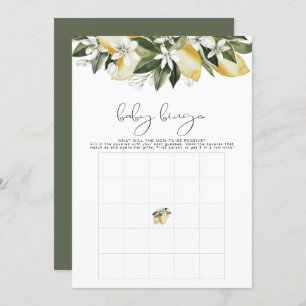 Convite DAHLIA Lemon Citrus Fruta Chá de fraldas Bingo Gam