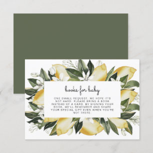 Convite Dahlia - Livros de Chás de fraldas de Citros Lemo