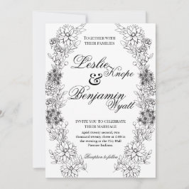 Convite Dahlia Wreath