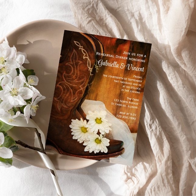 Convite Daisies e Cowboy inicializa o Janto de ensaio ocid (Criador carregado)