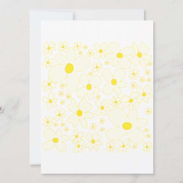 Convite Daisies Retro PixDezinesFoto/Bat Mitzvah (Verso)