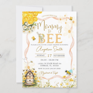 Convite Daisy Bee Garden Chá de fraldas Mamãe To Bee