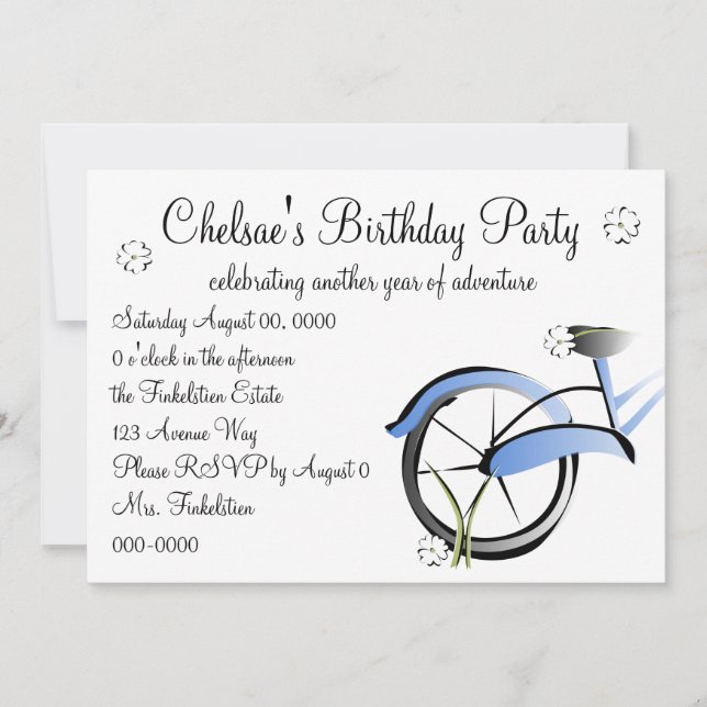 Convite Daisy Bike Ride (Frente)