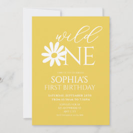 Convite Daisy Birthday Party Bohmian Wild One 1st Birthday