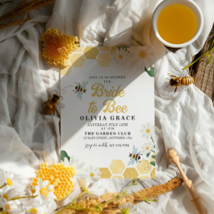 Convite Daisy Bride para o chá de panela da Abelha