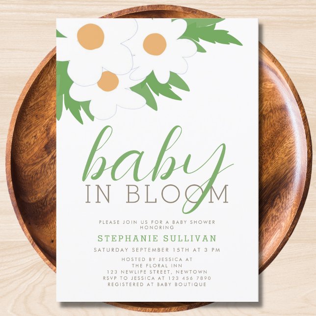 Convite Daisy Chá de fraldas (Criador carregado)