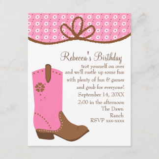 Convite Daisy e Lasso Cowgirl Boot