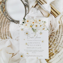 Convite Daisy Elegant Wildflower Modern Chá de panela