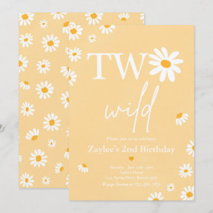 Convite Daisy Festa de aniversário Bohmian Dois segundo a
