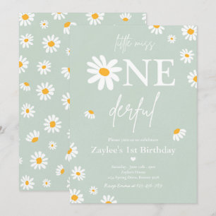 Convite Daisy Festa de aniversário Bohmian Little Miss On