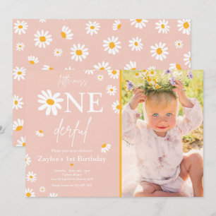 Convite Daisy Festa de aniversário Bohmian Little Miss On